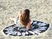 styleBREAKER rundes Strandtuch mit Traumfänger und Feder Print | Dünnes Fransen Tuch | Pareo | Leichtes Roundie Handtuch Unisex 05050042