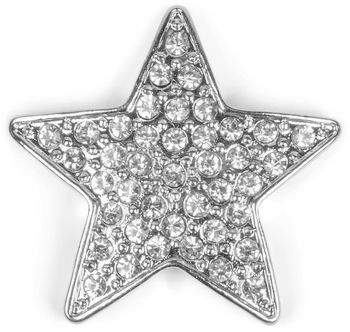 styleBREAKER Magnet Schmuck Anhänger Stern Design mit Strass für Kleidung, Schals, Tücher und Ponchos, Brosche, Damen 05050043