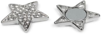 styleBREAKER Magnet Schmuck Anhänger Stern Design mit Strass für Kleidung, Schals, Tücher und Ponchos, Brosche, Damen 05050043
