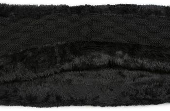 styleBREAKER warmer Feinstrick Loop Schal mit Flecht Muster und sehr weichem Fleece Innenfutter, Schlauchschal, Unisex 01018150