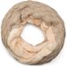 styleBREAKER Damen Loop Schal mit Flechtmuster | warmer Feinstrick Schlauchschal 58x21 cm | weiches Teddyfleece Futter | Winter & Übergang