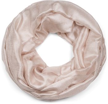 styleBREAKER Damen Loop Schal weich fließend | Seidig glänzendes Halstuch Einfarbig für Sommer & Frühling | Schlauchschal Leicht & Elegant