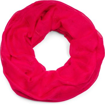 styleBREAKER Damen Loop Schal mit Glitzer Schneeflocken Print, Weicher Schlauchschal Einfarbig, Tuch 01017064