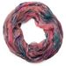 styleBREAKER Damen Loopschal Feder Muster Batik Style | leichter Schlauchschal mit Crash Crinkle Optik | weiches Halstuch für Frühling und Sommer