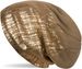 styleBREAKER warme Feinstrick Beanie Mütze mit Metallic Print und Fleece Innenfutter, Slouch Longbeanie, Unisex 04024132