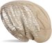 styleBREAKER warme Feinstrick Beanie Mütze mit Metallic Print und Fleece Innenfutter, Slouch Longbeanie, Unisex 04024132