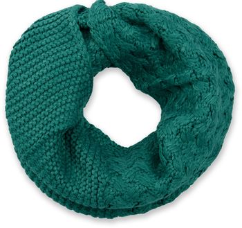 styleBREAKER Unisex Strick Loop Schal mit Mustermix, Uni Feinstrick Schlauchschal, Winter Strickschal 01018153