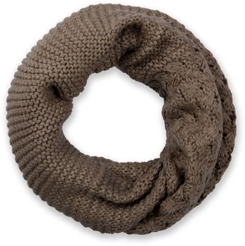 styleBREAKER Unisex Strick Loop Schal mit Mustermix, Uni Feinstrick Schlauchschal, Winter Strickschal 01018153