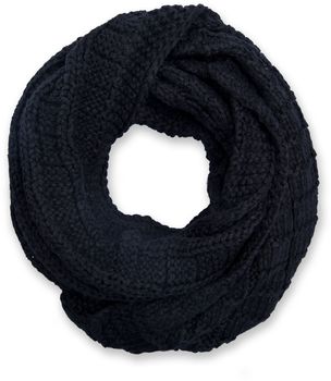 styleBREAKER Unisex Strick Loop Schal kariert, Uni Feinstrick Schlauchschal, Winter Strickschal 01018154