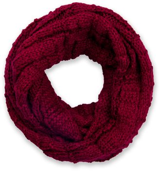 styleBREAKER Unisex Strick Loop Schal kariert, Uni Feinstrick Schlauchschal, Winter Strickschal 01018154