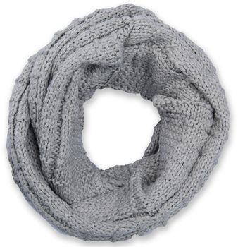 styleBREAKER Unisex Strick Loop Schal kariert, Uni Feinstrick Schlauchschal, Winter Strickschal 01018154