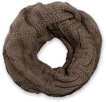 styleBREAKER Unisex Strick Loopschal mit Gitter- und Rippenmuster, Uni Feinstrick Schlauchschal, Winter Strickschal 01018155