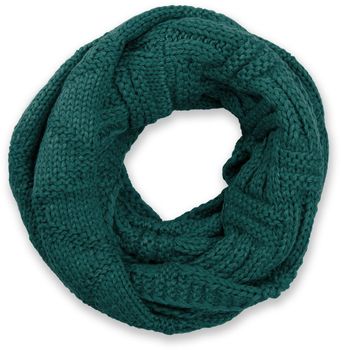 styleBREAKER Unisex Strick Loopschal mit Gitter- und Rippenmuster, Uni Feinstrick Schlauchschal, Winter Strickschal 01018155
