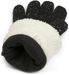 styleBREAKER Damen Strickhandschuhe mit Strass Besatz und Fleece Futter | warme Winterhandschuhe mit Glitzeroptik | weiche Thermo Fingerhandschuhe