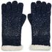 styleBREAKER Damen Strickhandschuhe mit Strass Besatz und Fleece Futter | warme Winterhandschuhe mit Glitzeroptik | weiche Thermo Fingerhandschuhe