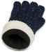 styleBREAKER Damen Strickhandschuhe mit Strass Besatz und Fleece Futter | warme Winterhandschuhe mit Glitzeroptik | weiche Thermo Fingerhandschuhe