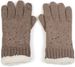 styleBREAKER Damen Strickhandschuhe mit Strass Besatz und Fleece Futter | warme Winterhandschuhe mit Glitzeroptik | weiche Thermo Fingerhandschuhe