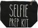 styleBREAKER Statement Beautybag mit SELFIE PREP KIT Aufdruck, Kosmetiktasche, Make Up Bag, Tasche, Damen 02013004
