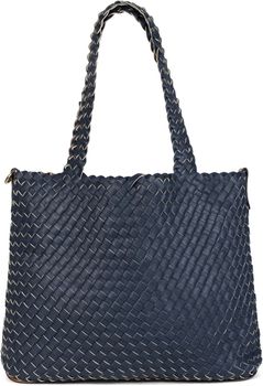 styleBREAKER XXL Wendetasche in Flecht-Optik, Shopper Tasche, 2 Taschen, Handtaschen Set, Bag in Bag, Schultertasche, Damen 02012163