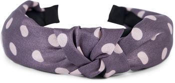 styleBREAKER Damen Haarreif mit Punkten & Knoten | breiter Retro Haarreifen (5 cm) im 50er Jahre Rockabilly Style | flexibler Polka Dot Kopfschmuck für Party & Alltag