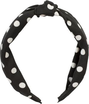 styleBREAKER Damen Haarreif mit Punkten & Knoten | breiter Retro Haarreifen (5 cm) im 50er Jahre Rockabilly Style | flexibler Polka Dot Kopfschmuck für Party & Alltag