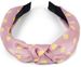 styleBREAKER Damen Haarreif mit Punkten & Knoten | breiter Retro Haarreifen (5 cm) im 50er Jahre Rockabilly Style | flexibler Polka Dot Kopfschmuck für Party & Alltag