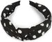 styleBREAKER Damen Haarreif mit Punkten & Knoten | breiter Retro Haarreifen (5 cm) im 50er Jahre Rockabilly Style | flexibler Polka Dot Kopfschmuck für Party & Alltag