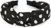 styleBREAKER Damen Haarreif mit Punkten & Knoten | breiter Retro Haarreifen (5 cm) im 50er Jahre Rockabilly Style | flexibler Polka Dot Kopfschmuck für Party & Alltag