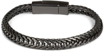 styleBREAKER flaches Zopfketten Armband mit Magnetverschluss, Kette, Schmuck, Unisex 05040131