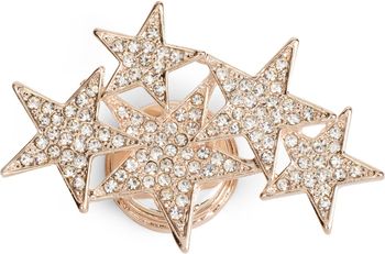 styleBREAKER Magnet Schmuck Anhänger mit versetzt angeordneten Strass besetzten Sternen für Schals, Tücher oder Ponchos, Brosche, Damen 05050061