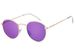 styleBREAKER Unisex Panto Sonnenbrille mit runden Gläsern | Metallrahmen mit Federscharnier & UV400 Schutz | verspiegelte oder getönte Flachgläser