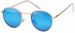 styleBREAKER Unisex Panto Sonnenbrille mit runden Gläsern | Metallrahmen mit Federscharnier & UV400 Schutz | verspiegelte oder getönte Flachgläser