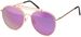 styleBREAKER Piloten Sonnenbrille mit dickem Metallrahmen, Doppel Metallsteg und Flachgläsern, Brille, Unisex 09020079