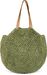 styleBREAKER runde Damen Basttasche mit langen Henkeln | Geflochtene Korbtasche als Strandtasche oder Shopper | Großes Hauptfach mit Reißverschluss