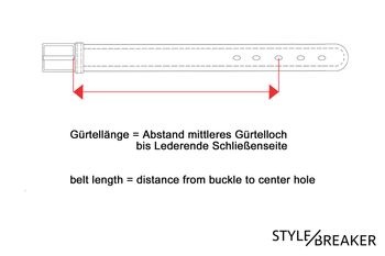 styleBREAKER Gürtel mit doppelter verzierter Schnalle im Western Style, B-Low Belt, Taillengürtel, kürzbar, Damen 03010085