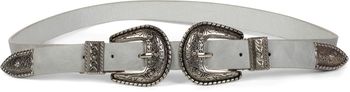 styleBREAKER Gürtel mit doppelter verzierter Schnalle im Western Style, B-Low Belt, Taillengürtel, kürzbar, Damen 03010085