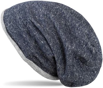 styleBREAKER Beanie Mütze mit all over Glitzer im Melange Look mit Rollrand, Slouch Longbeanie, Glitzermütze, Damen 04024143
