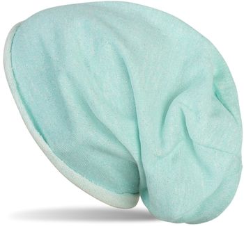styleBREAKER Beanie Mütze mit all over Glitzer im Melange Look mit Rollrand, Slouch Longbeanie, Glitzermütze, Damen 04024143