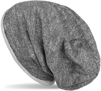 styleBREAKER Beanie Mütze mit all over Glitzer im Melange Look mit Rollrand, Slouch Longbeanie, Glitzermütze, Damen 04024143