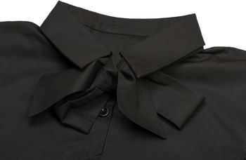 styleBREAKER Damen Blusenkragen Einsatz mit Knopfleiste und Schleife, Kragen für Blusen und Pullover, Schluppenbluse 08020003