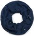 styleBREAKER Damen Loop Schal mit Perlen Applikation, Unifarben, Leichter Schlauchschal Einfarbig, Tuch 01016168