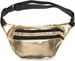 styleBREAKER Damen Bauchtasche Metallic 21x16cm | Gürteltasche Glitzer Festival | Verstellbarer Gurt & Steckschnalle | Crossbody Bag Kunstleder