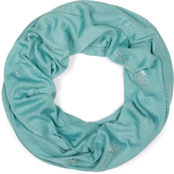 styleBREAKER Damen Loop Schal mit Glitzer und Pailletten Punkte, Schlauchschal, Tuch 01017075