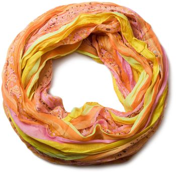 styleBREAKER Damen Loop Schlauchschal mit Streifen und Paisley Muster Mix, Schal, Tuch 01018004