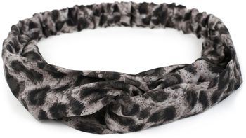 styleBREAKER Damen Haarband mit Leo Animal Print, Twist Knoten und Gummizug, Stirnband, Headband, Haarschmuck 04026020