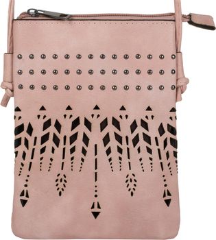 styleBREAKER Damen Mini Bag Umhängetasche Ethno Style und Nieten, Schultertasche, Handtasche, Tasche 02012260