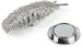 styleBREAKER Damen Magnet Schmuck Brosche Feder mit Strass, für Schals, Tücher oder Ponchos 05050068