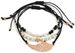 styleBREAKER Damen Stoff Armband 3er Set mit Flügel und Perlen, Schmuck 05040161