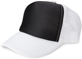 styleBREAKER Unisex 5-Panel Trucker Cap mit Mesh-Einsatz | verstellbares Basecap mit Click Snap Verschluss | luftiges Netz Cap für Damen und Herren