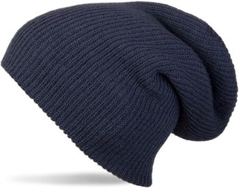styleBREAKER Beanie Mütze, Slouch, überlange Strickmütze, doppelt gestrickt, warm, Unisex 04024004